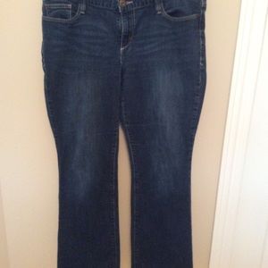 Eddie Bauer curvy boot cut dark wash jeans